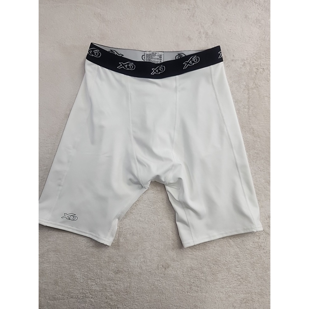 XO Elite Slider Shorts w/ Cup Pocket, White, 38-42